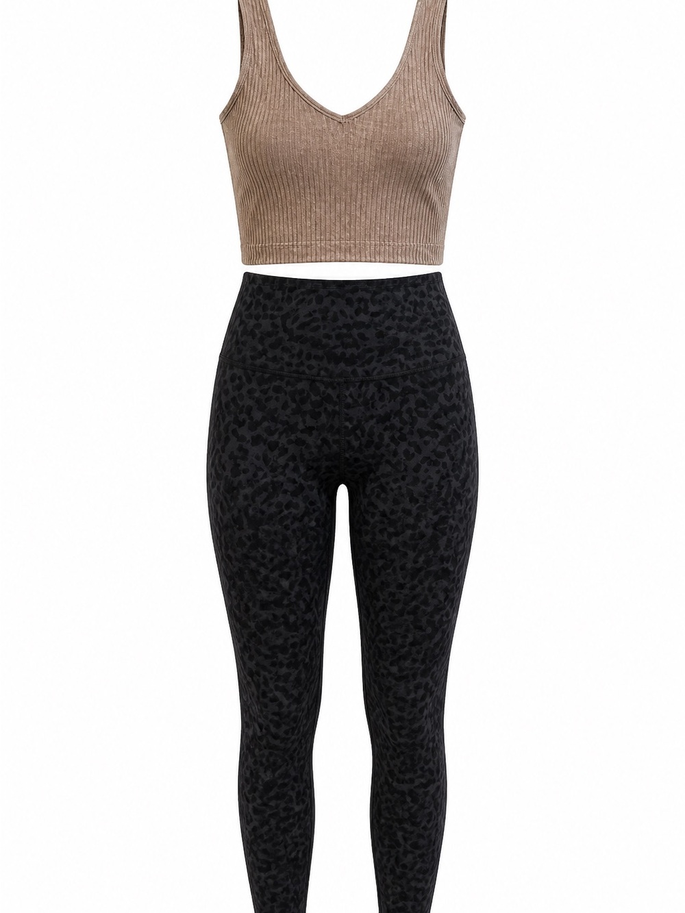 Old Navy Black Leopard-Print High-Rise Leggings